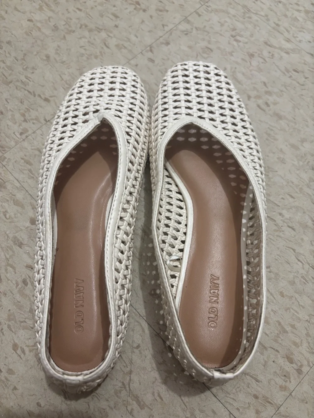 White Woven Ballet Flats - Old Navy